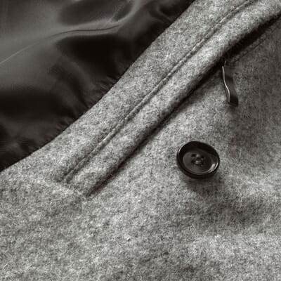 Wool-blend Coat - Gray melange - Men