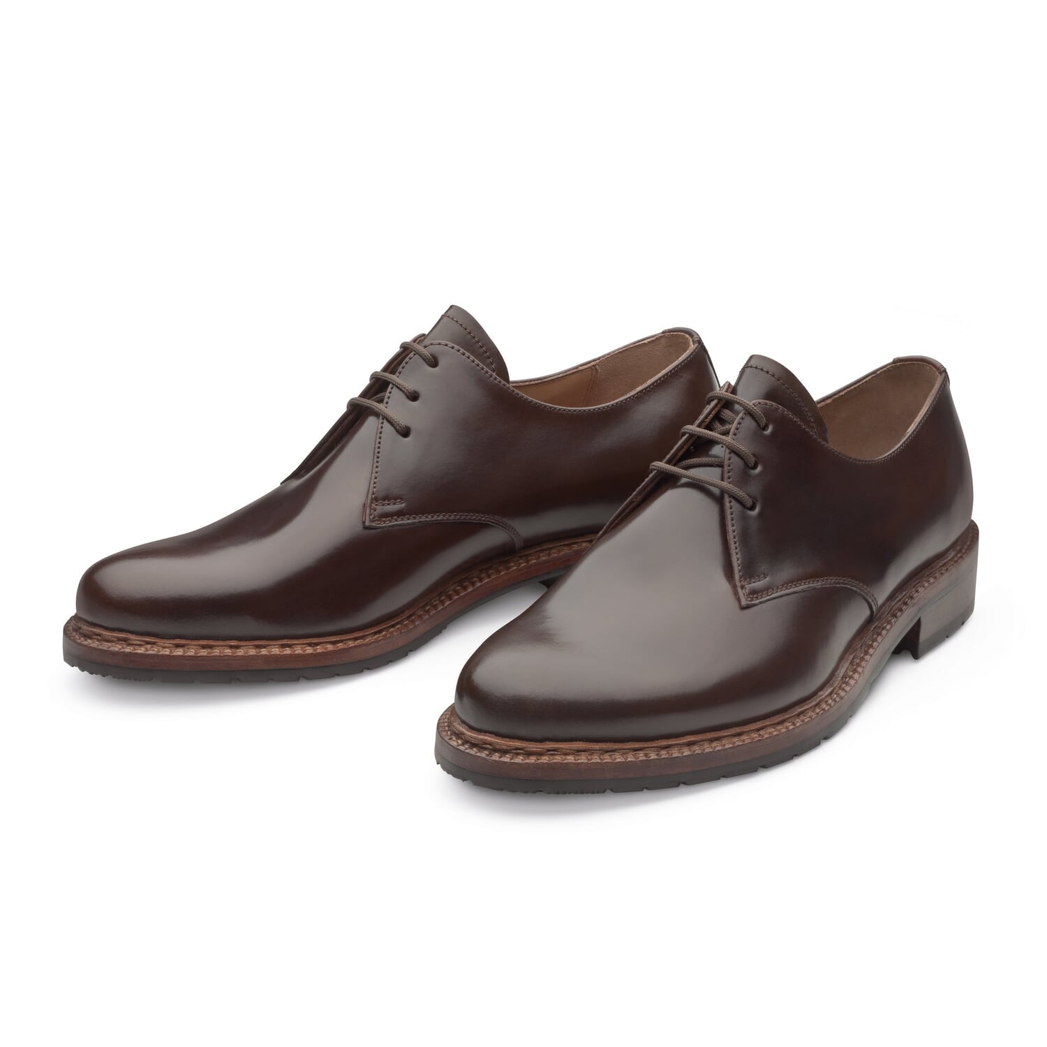 Men shoe horse leather, Dark brown Manufactum