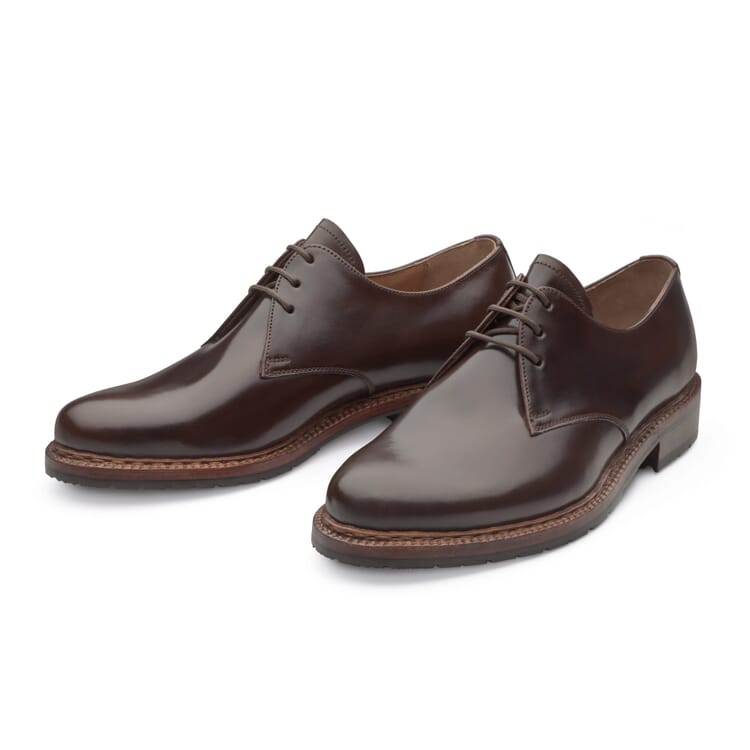 Men shoe horse leather, Dark brown