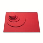 Felt Mat Ø 9 cm Red