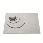 Coaster felt Ø 16 cm Light gray mottled