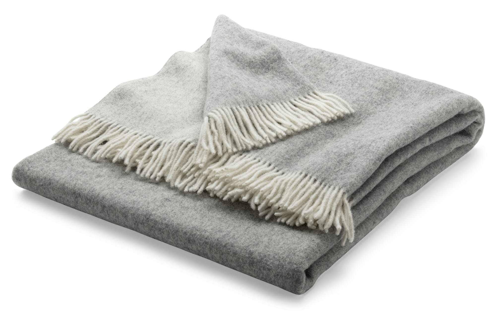 Pure new wool blanket merino wool White Grey Manufactum