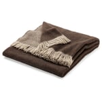 Merino wool blanket Beige-Brown