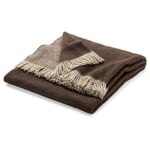Pure new wool blanket merino wool Beige-Braun