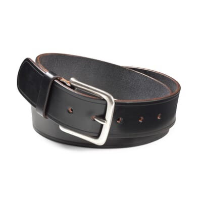 English Saddle Leather Belt Black, Full Grain Calfskin Leather Belt