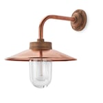Copper Exterior Wall Lamp, right-angled