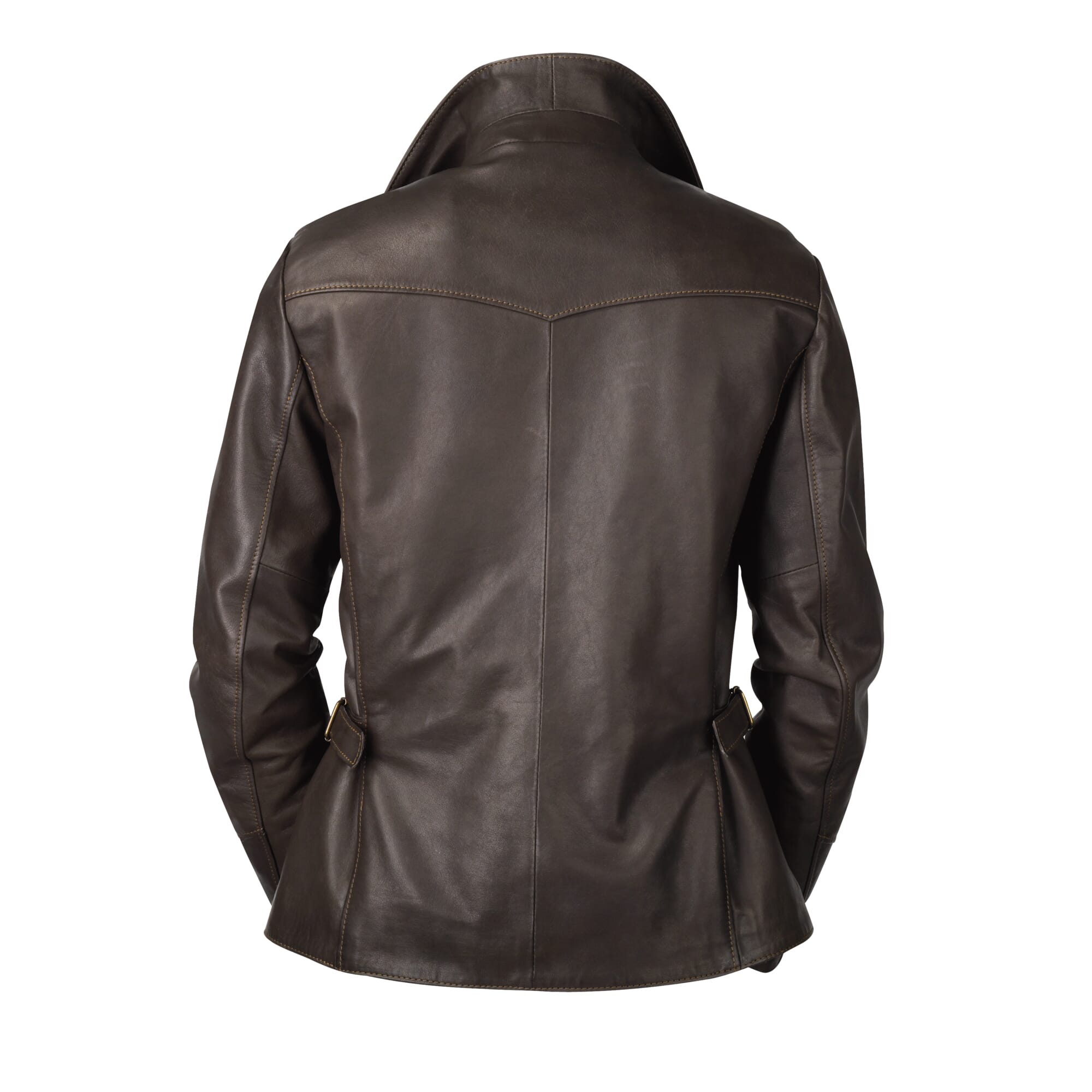 ◆KOMOREBI MUSEUM◆ KM012M cow leather western suede middle Ladies cowhide jacket, Dark Brown | Manufactum