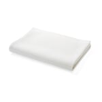 Serviette de toilette piquée gaufrée demi-lin blanc Linge de douche
