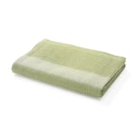 Shower Towel Waffle Fabric Made of Half Linen Green