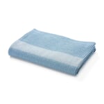 Shower towel waffle piqué half linen Blue