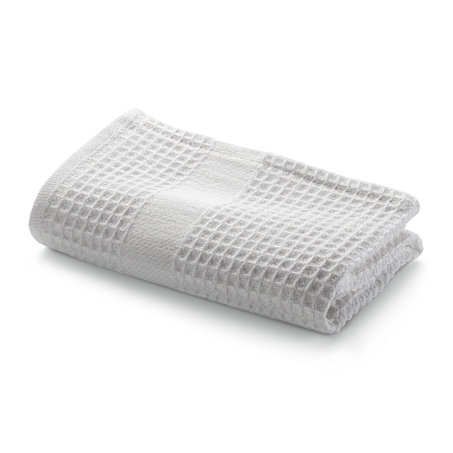 Guest Towel Waffle Piqué Half Linen, White