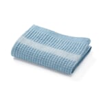 Towel waffle piqué half linen blue Guest towel