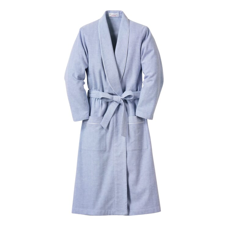 Ladies housecoat flannel, Light blue