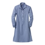 Chemise de nuit femme en flanelle Bleu