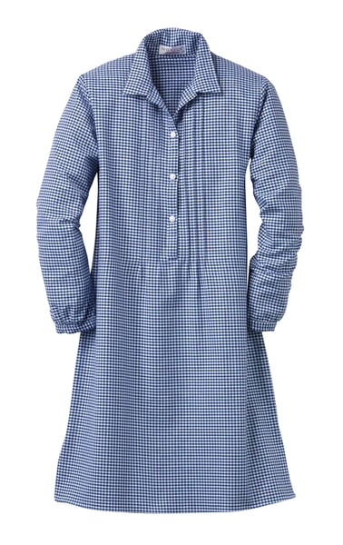 Flanel-nattkjole til kvinder Blue