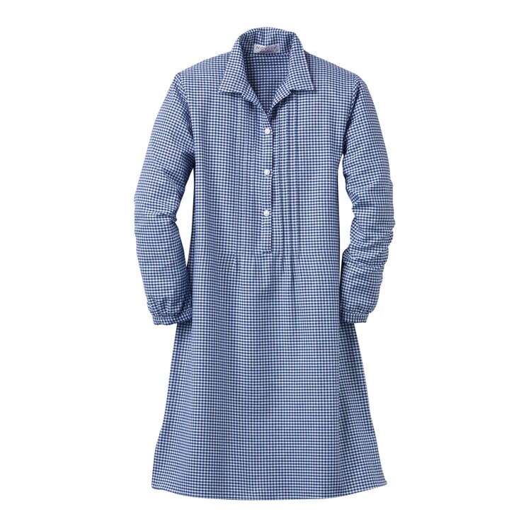 Nachthemd van flanel voor dames, Blauw