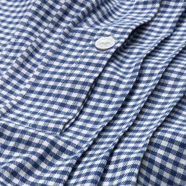 Damen-Nachthemd Flanell Blau, Detailsicht