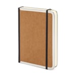 Metalen rand notitieboek B6 Blanco Bruin