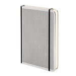 Notizbuch Metallkante A5 Blanko Grau