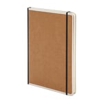 Notesbog med metalkant A4 Blank Brown