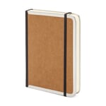 Metal-Edged Notebook B6 Lined Brown
