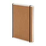 Notebook metal edge A4 Ruled Brown