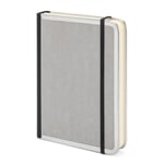 Metal-Edged Notebook B6 Lined Grey