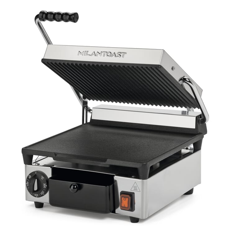 Milantoast contact grill, Grill surface smooth/fluted