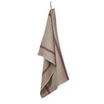 Kitchen Towel Made of Striped Linen Natural