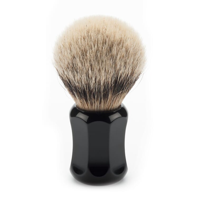 Shaving brush badger hair black, Small