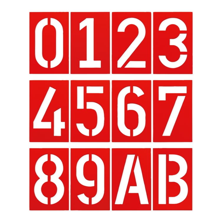 House number Spiekermann Industrial, Pure red RAL 3028