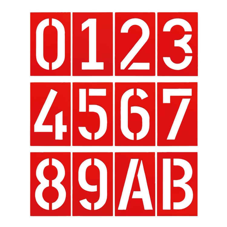 Numero civico Spiekermann Industrial, Rosso puro RAL 3028