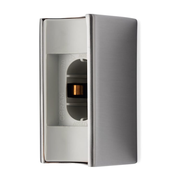 Socket for linear lamps, Matt nickel-plated