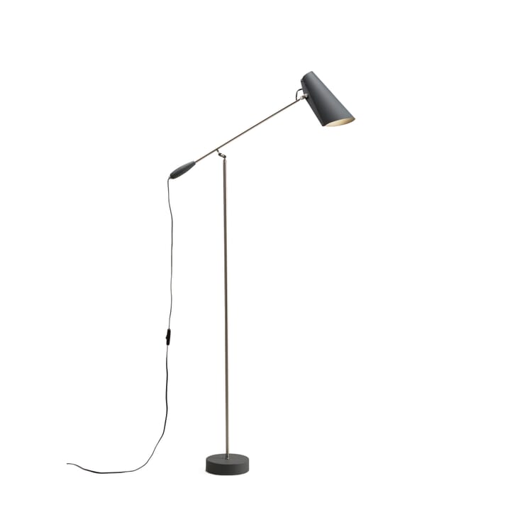 Floor lamp Birdy, Gray / Nickel