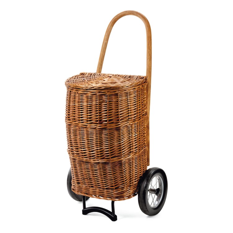 Andersen Wicker Basket Shopping Trolley