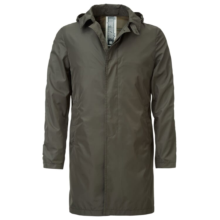 Men coat recycled polyester, Olive