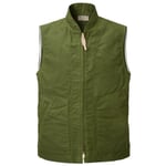 Men’s Outdoor Vest Made of Unlined Cotton Fabric by Manifattura Ceccarelli Green
