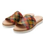 Pantofola intrecciata da donna Multicolore