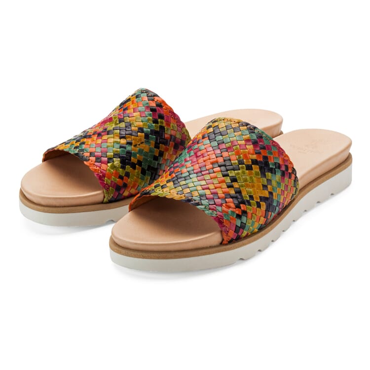 Vævet hjemmesko til damer, Flerfarvet