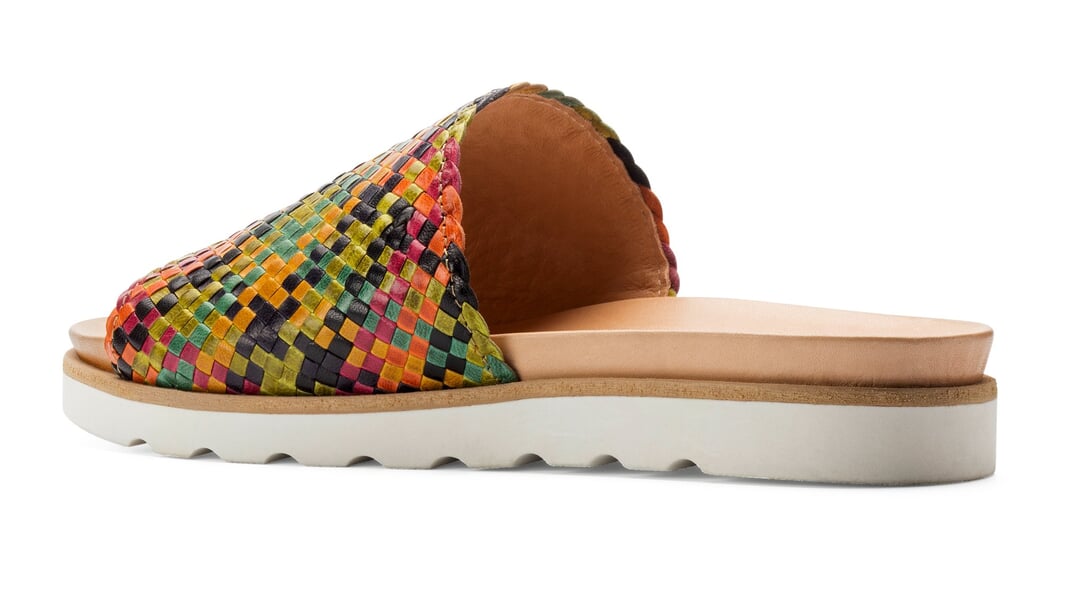 Mule femme tressée Multicolore
