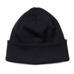 Fine-Ribbed Knit Hat “Baret” Black