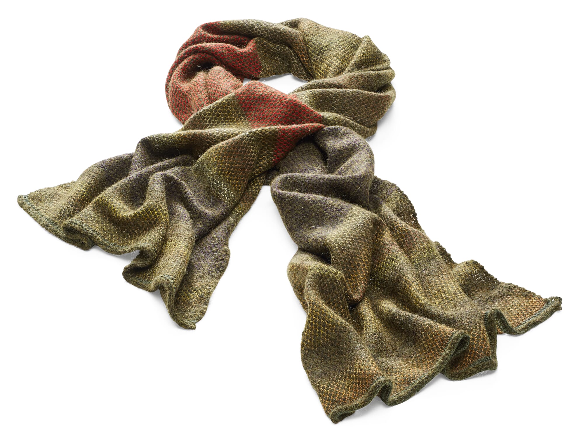 Ladies scarf Green tones Manufactum