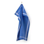 Dry pearl tea towel twisted half linen Blue-white