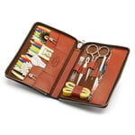 Trousse de couture en cuir de vache