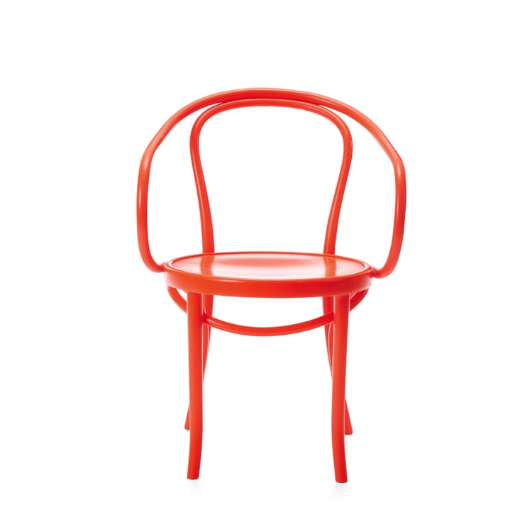 Fauteuil à accoudoirs B-9, RAL 3026 Rouge clair brillant