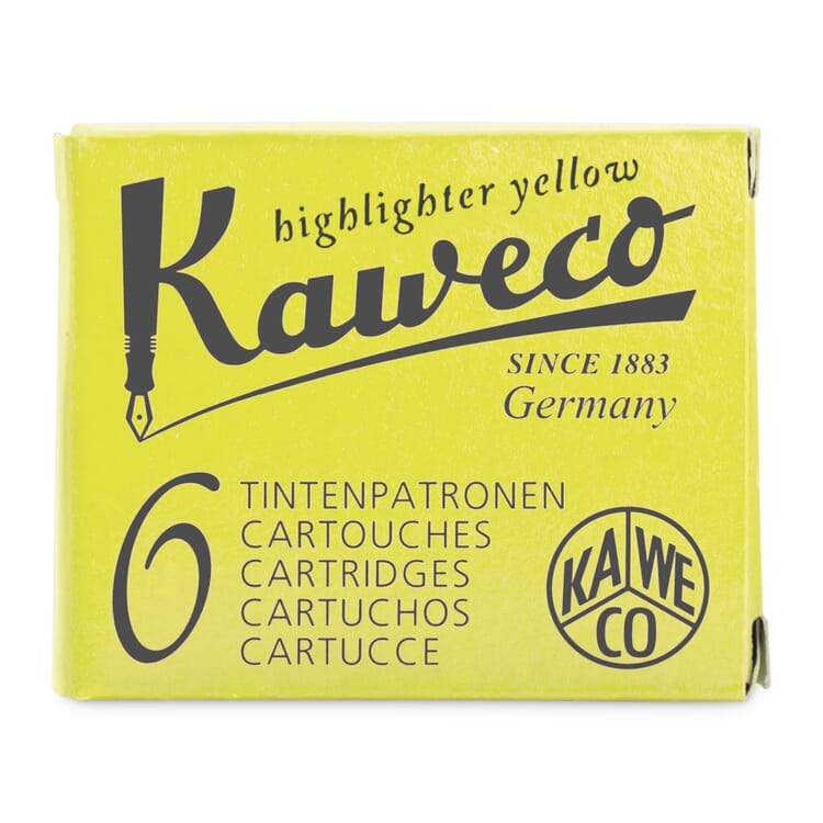 Cartucce d'inchiostro per pennarelli Kaweco giallo neon
