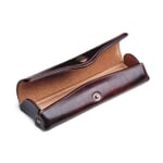 Glasses folding case cowhide Small