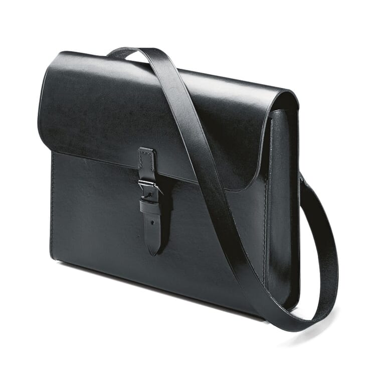 Leather Shoulder Bag, Black