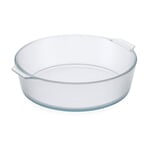 Casserole dish round glass ceramic coating