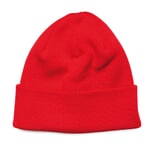 Fine-Ribbed Knit Hat “Baret” Red